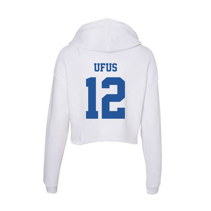 Hampton - NCAA Football : Daniel Ufus - Women's Crop Fleece Hooded Sweatshirt-1