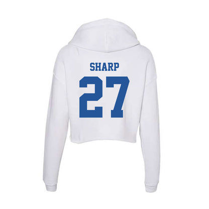 Hampton - NCAA Football : Larrell Sharp - Women's Crop Fleece Hoodie-1