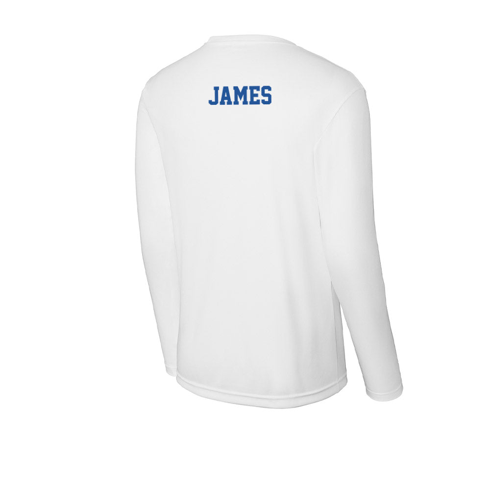 Hampton - NCAA Women's Track & Field : Danielle James - Activewear Long Sleeve T-Shirt-1