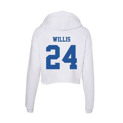 Hampton - NCAA Football : Marqwae Willis - Women's Crop Fleece Hoodie-1