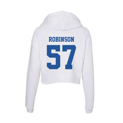 Hampton - NCAA Football : Chase Robinson - Women's Crop Fleece Hooded Sweatshirt-1