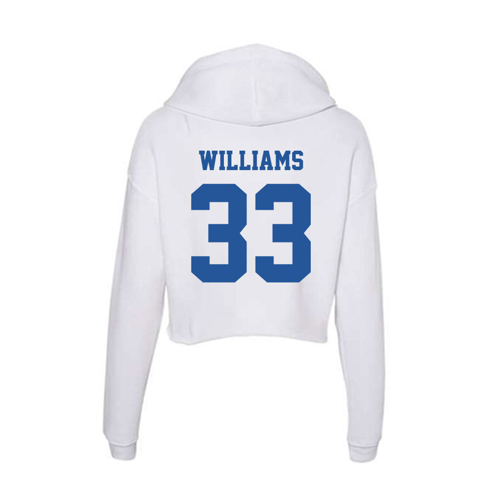 Hampton - NCAA Football : Zane Williams - Women's Crop Fleece Hoodie-1