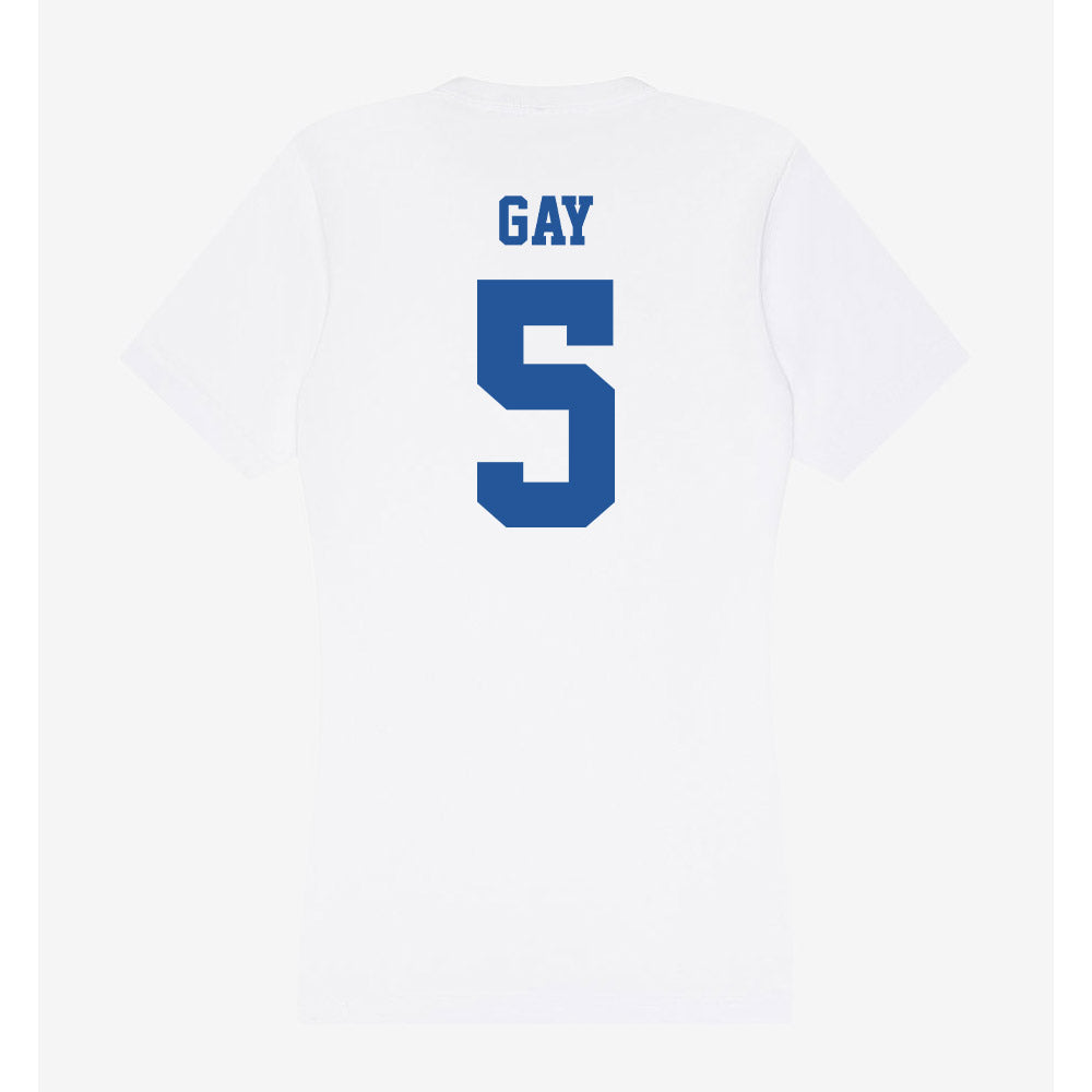 Hampton - NCAA Football : Nijay Gay - Women's V-Neck T-Shirt-1
