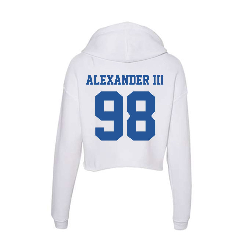 Hampton - NCAA Football : Willis Alexander III - Women's Crop Fleece Hooded Sweatshirt-1