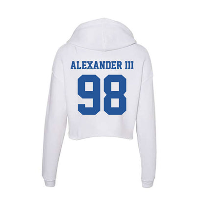 Hampton - NCAA Football : Willis Alexander III - Women's Crop Fleece Hooded Sweatshirt-1