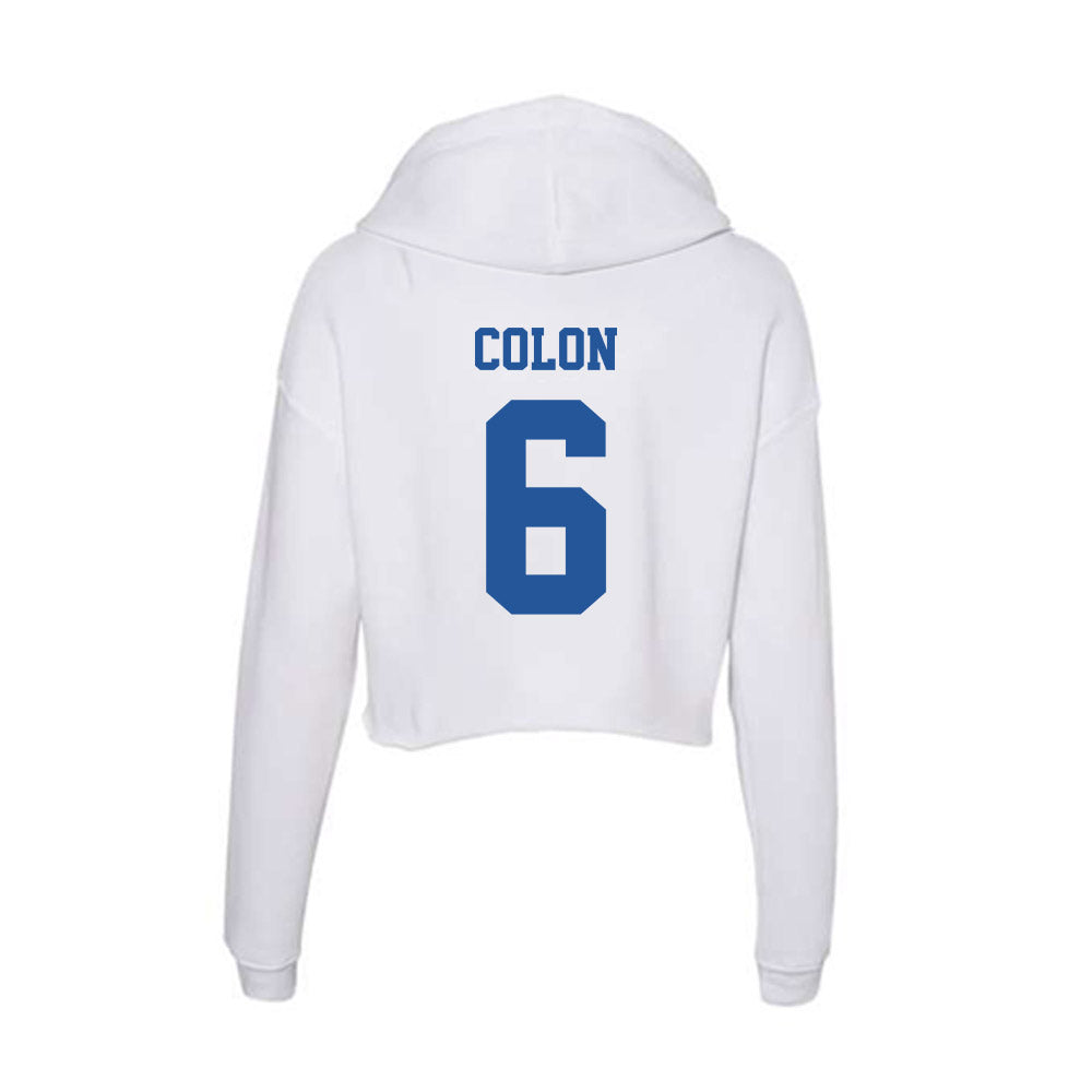 Hampton - NCAA Football : Noah Colon - Women's Crop Fleece Hoodie-1
