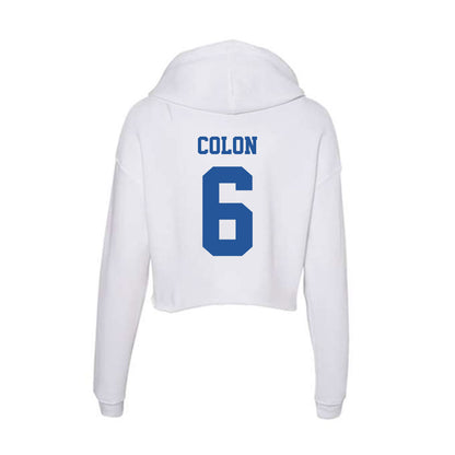 Hampton - NCAA Football : Noah Colon - Women's Crop Fleece Hoodie-1