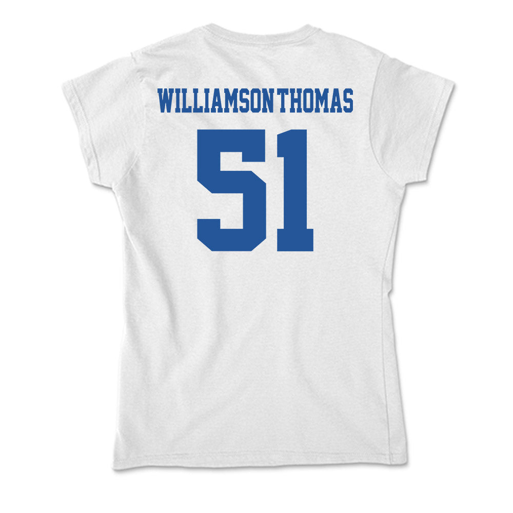 Hampton - NCAA Football : Jalen Williamson-Thomas - Soft Style Women’s T-Shirt-1