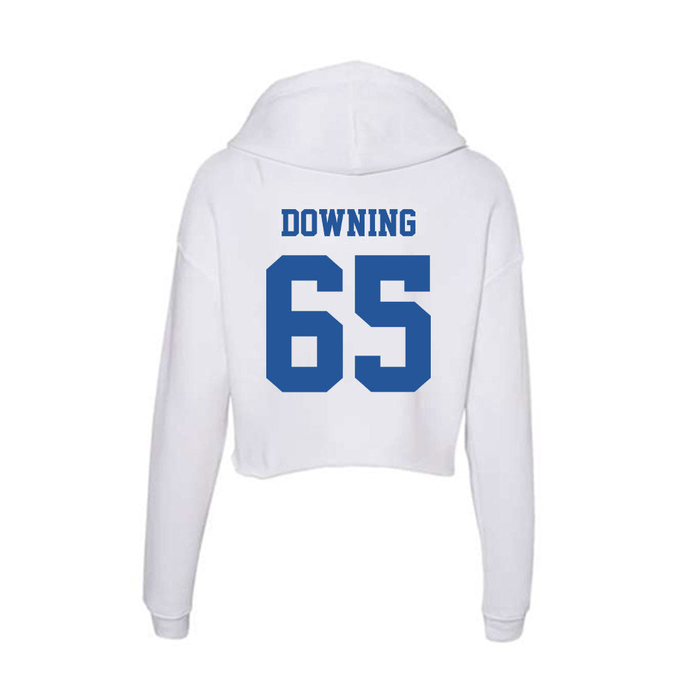 Hampton - NCAA Football : Josiah Downing - Women's Crop Fleece Hooded Sweatshirt-1