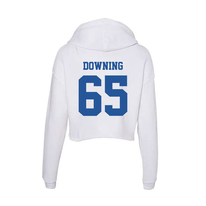 Hampton - NCAA Football : Josiah Downing - Women's Crop Fleece Hooded Sweatshirt-1
