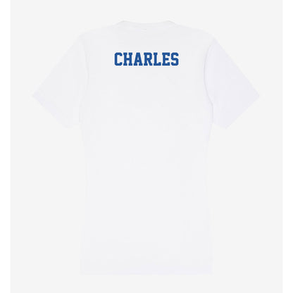 Hampton - NCAA Women's Track & Field : Brianna Charles - Women's V-Neck T-Shirt-1