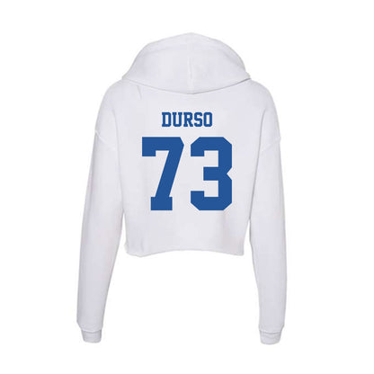 Hampton - NCAA Football : Emery DUrso - Women's Crop Fleece Hooded Sweatshirt-1