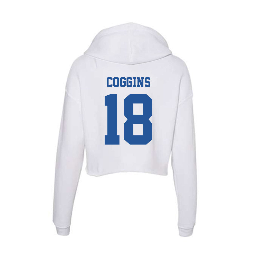 Hampton - NCAA Football : Jaysaun Coggins - Women's Crop Fleece Hoodie-1