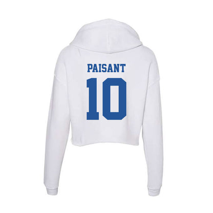 Hampton - NCAA Football : Tk Paisant - Women's Crop Fleece Hooded Sweatshirt-1