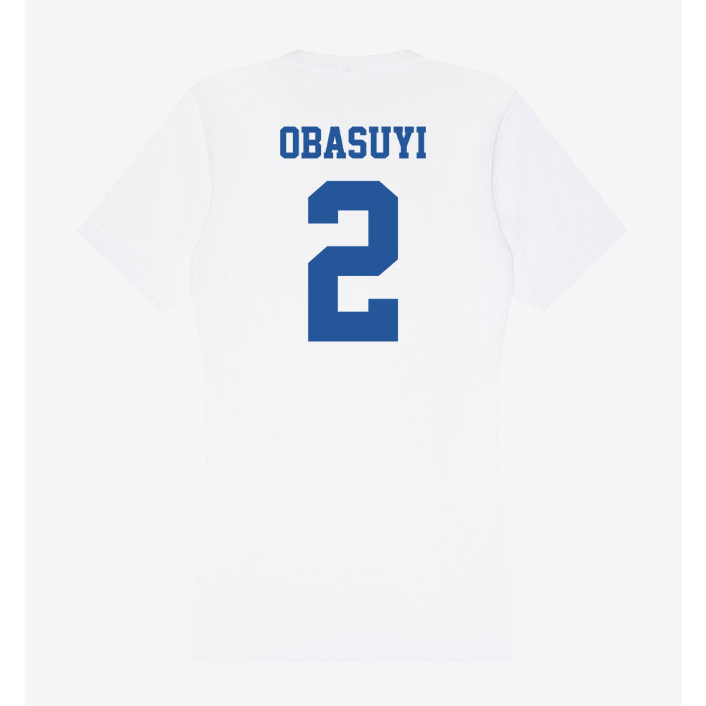 Hampton - NCAA Women's Basketball : Eghosa Obasuyi - Women's V-Neck T-Shirt-1