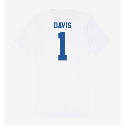 Hampton - NCAA Men's Basketball : Aaron Davis - Women's V-Neck T-Shirt-1