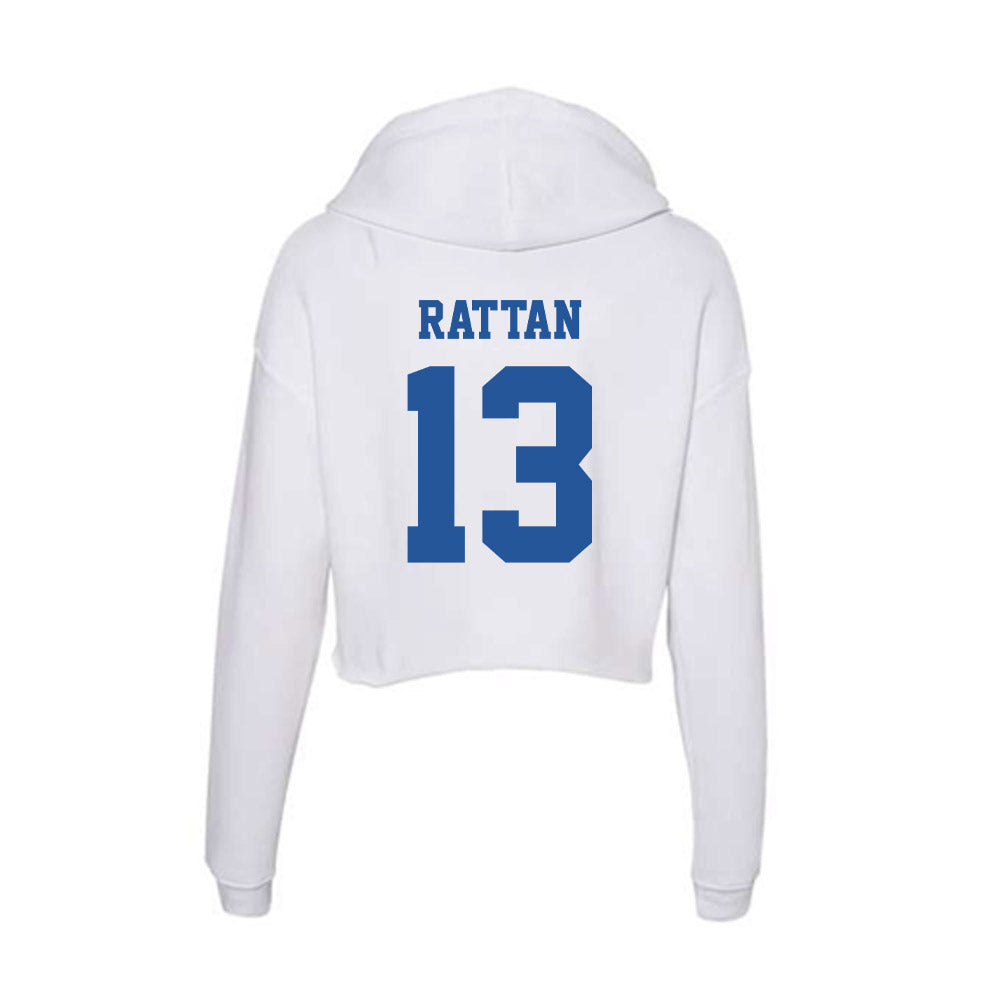 Hampton - NCAA Men's Lacrosse : Nikki Rattan - Women's Crop Fleece Hoodie-1