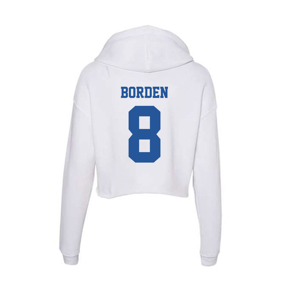 Hampton - NCAA Football : Dedrick Borden - Women's Crop Fleece Hoodie-1
