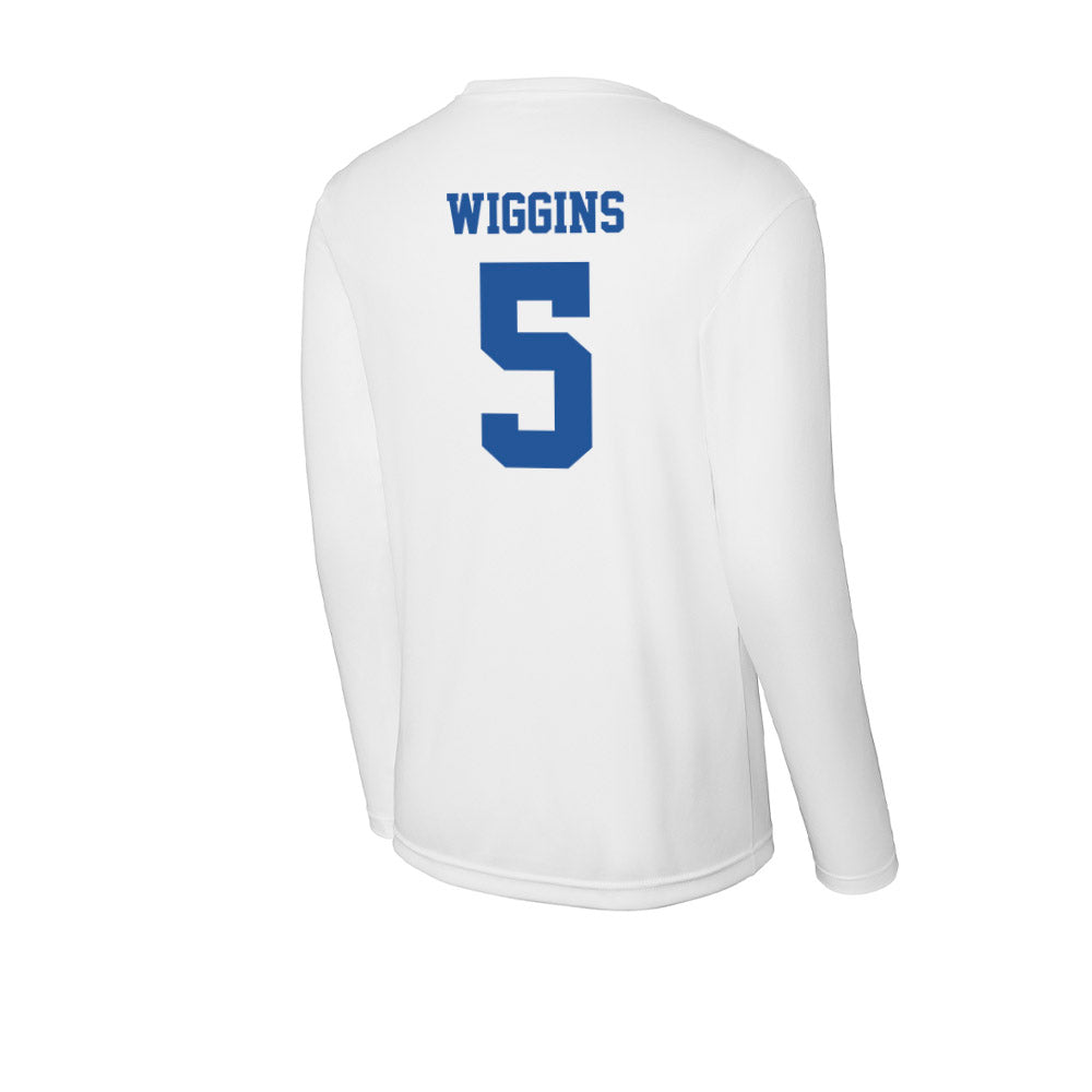 Hampton - NCAA Women's Basketball : Diamond Wiggins - Activewear Long Sleeve T-Shirt-1