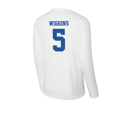 Hampton - NCAA Women's Basketball : Diamond Wiggins - Activewear Long Sleeve T-Shirt-1