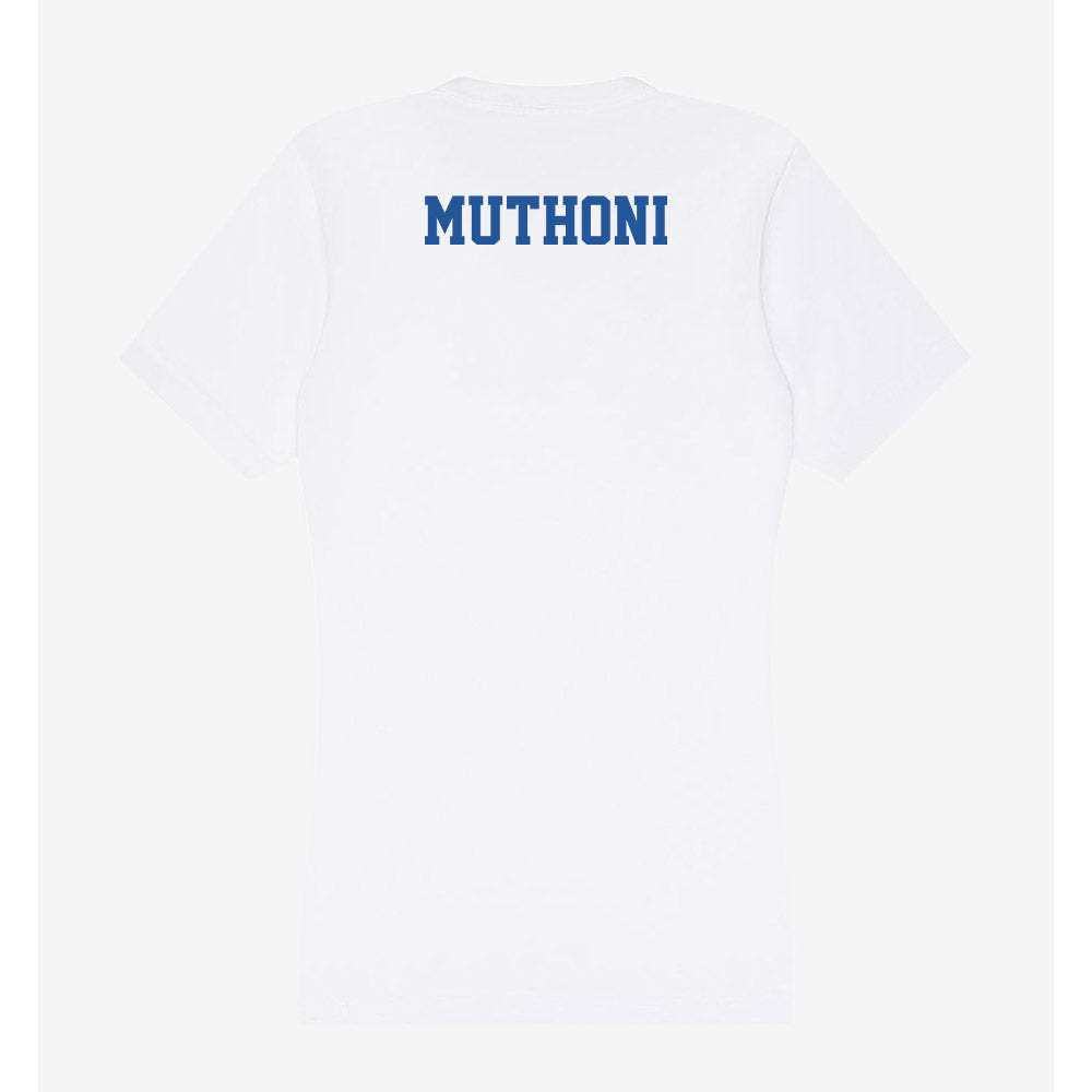 Hampton - NCAA Women's Track & Field : Peninah Muthoni - Women's V-Neck T-Shirt-1