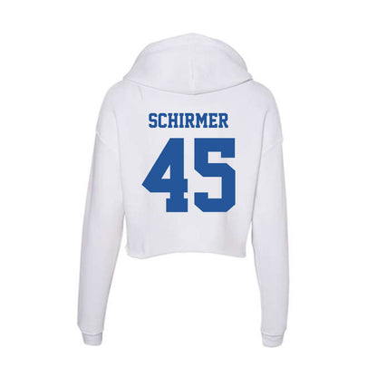 Hampton - NCAA Football : Matthew Schirmer - Women's Crop Fleece Hoodie-1