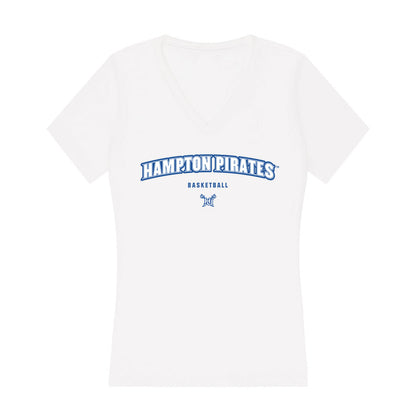 Hampton - NCAA Women's Basketball : Arlisha Boston - Women's V-Neck T-Shirt-0