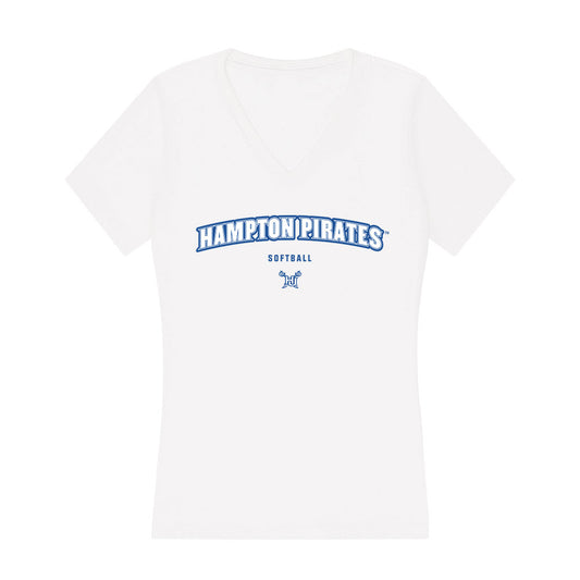 Hampton - NCAA Softball : Jayleen Reeves - Women's V-Neck T-Shirt-0
