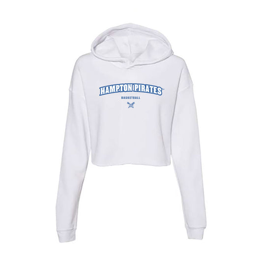 Hampton - NCAA Women's Basketball : Kennedy Hall - Women's Crop Fleece Hooded Sweatshirt-0