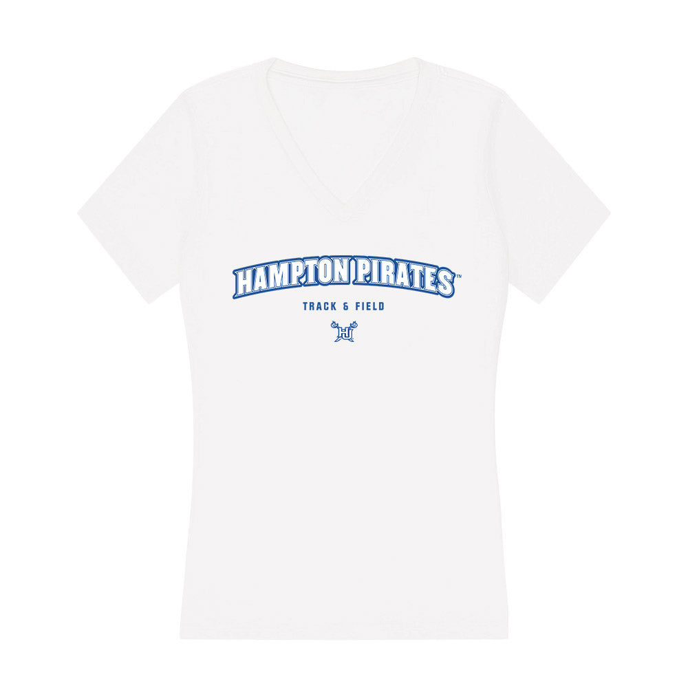 Hampton - NCAA Men's Track & Field : Garth Naar - Women's V-Neck T-Shirt-0