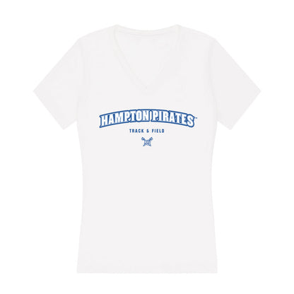 Hampton - NCAA Men's Track & Field : Garth Naar - Women's V-Neck T-Shirt-0
