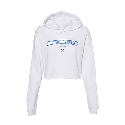 Hampton - NCAA Football : Larrell Sharp - Women's Crop Fleece Hoodie-0