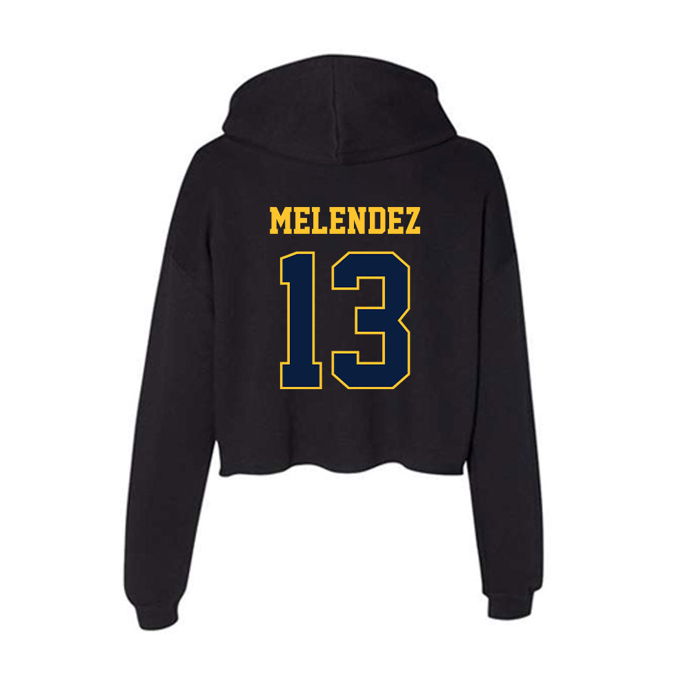 East Tennessee State - NCAA Baseball : Axel Melendez - Women's Crop Fleece Hoodie-1