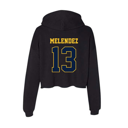East Tennessee State - NCAA Baseball : Axel Melendez - Women's Crop Fleece Hoodie-1