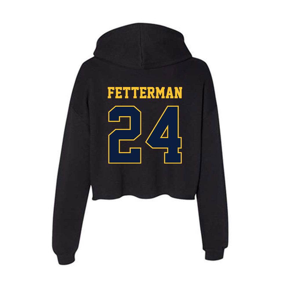 East Tennessee State - NCAA Baseball : Tyler Fetterman - Women's Crop Fleece Hoodie-1