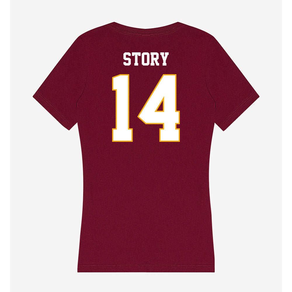 Winthrop - NCAA Men's Soccer : Logan Story - Classic Shersey Women's V-Neck T-Shirt-1