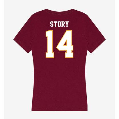 Winthrop - NCAA Men's Soccer : Logan Story - Classic Shersey Women's V-Neck T-Shirt-1