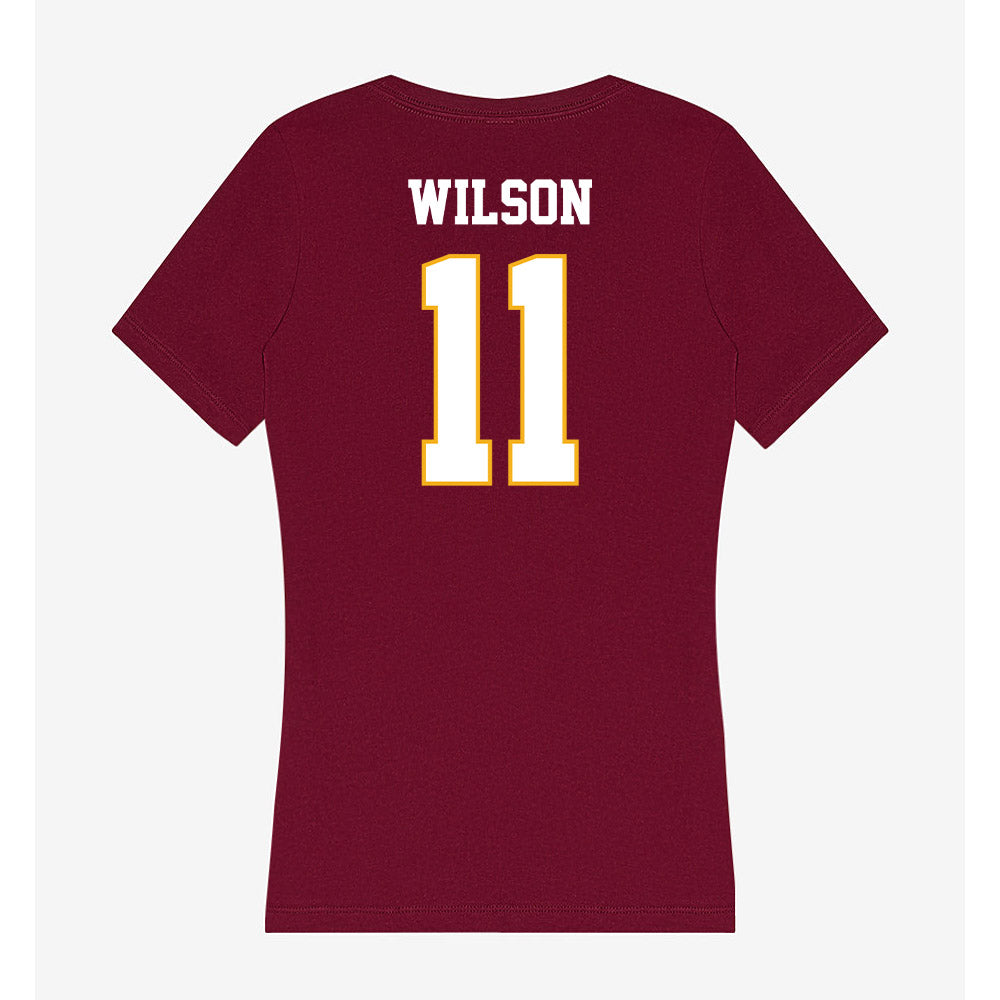 Winthrop - NCAA Women's Basketball : Naomi Wilson - Classic Shersey Women's V-Neck T-Shirt-1