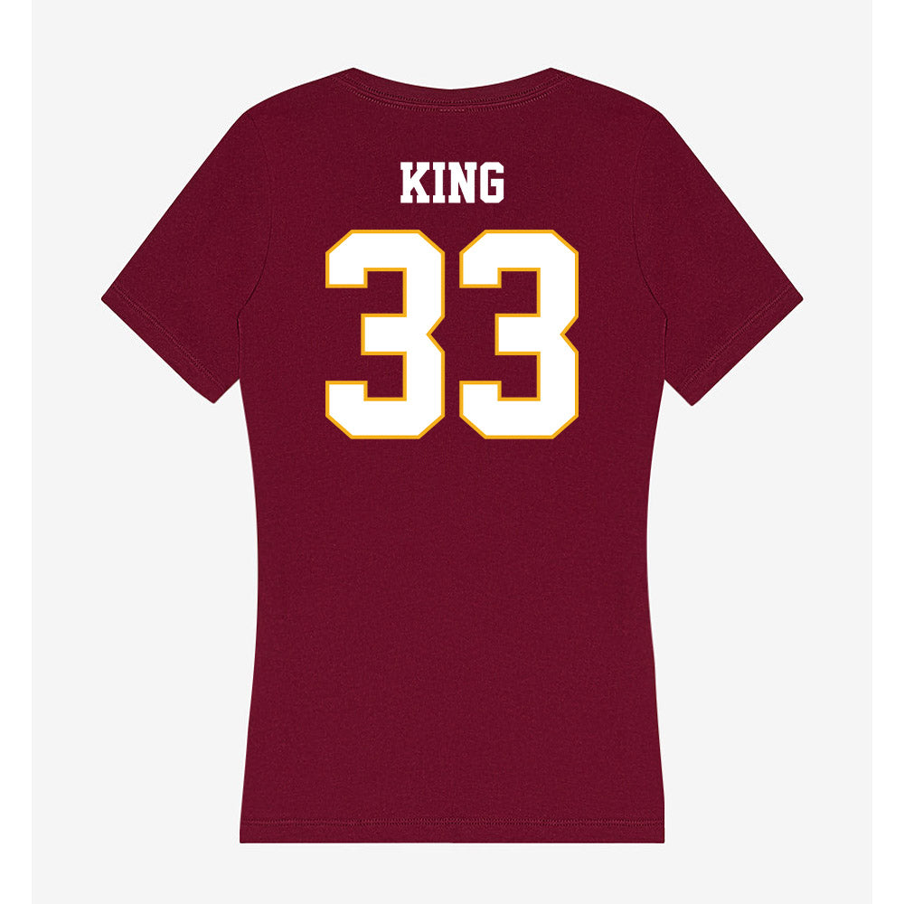 Winthrop - NCAA Softball : Aspen King - Classic Shersey Women's V-Neck T-Shirt-1