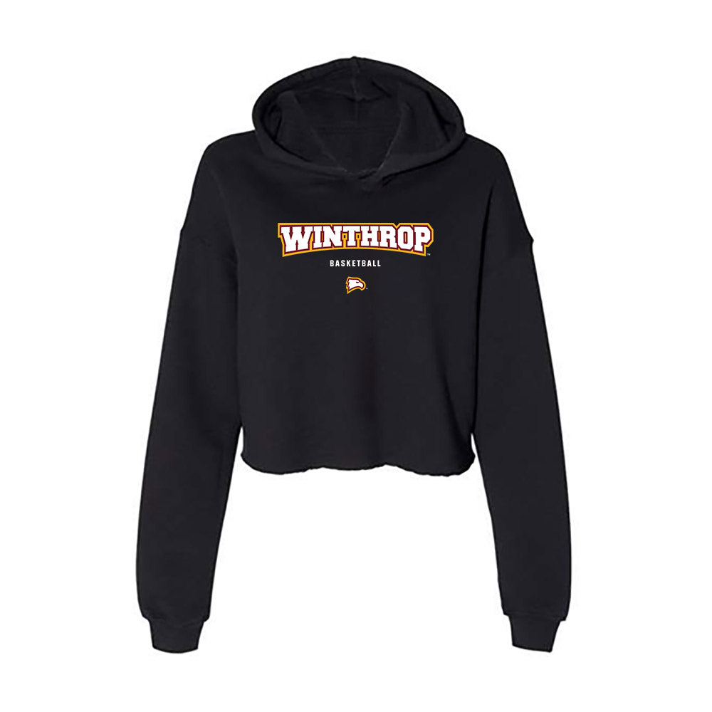 Winthrop - NCAA Men's Basketball : Logan Duncomb - Classic Shersey Women's Crop Fleece Hoodie-0