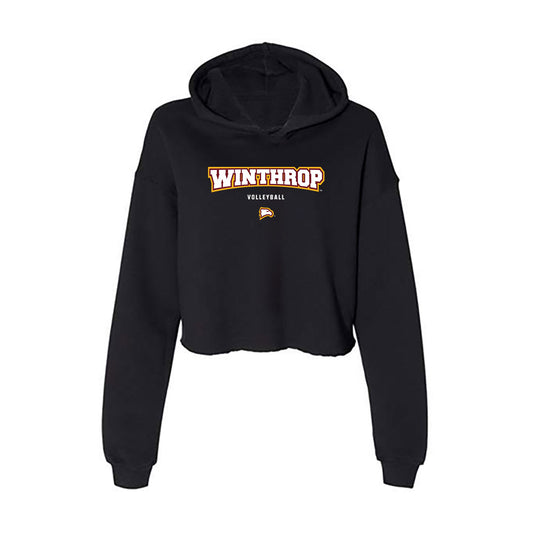 Winthrop - NCAA Women's Volleyball : Morgan Heater - Classic Shersey Women's Crop Fleece Hooded Sweatshirt-0
