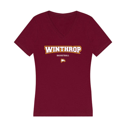 Winthrop - NCAA Men's Basketball : Kaleb Evans - Classic Shersey Women's V-Neck T-Shirt-0