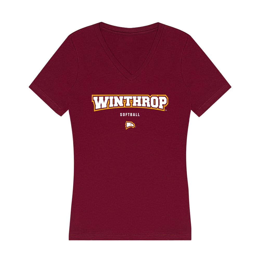 Winthrop - NCAA Softball : Aspen King - Classic Shersey Women's V-Neck T-Shirt-0