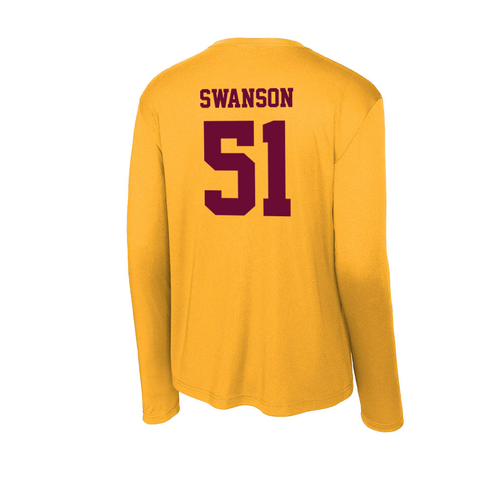 Central Michigan - NCAA Football : Landon Swanson - Activewear Long Sleeve T-Shirt-1