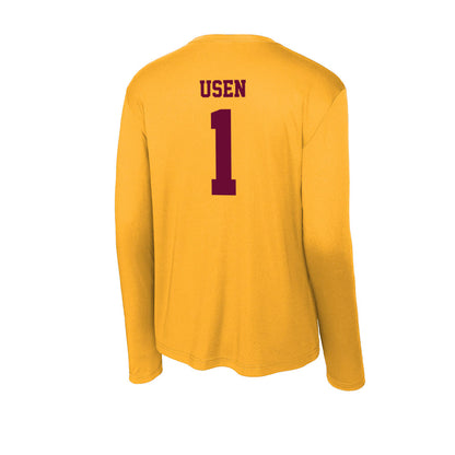 Central Michigan - NCAA Men's Basketball : Nsikan Usen - Activewear Long Sleeve T-Shirt-1
