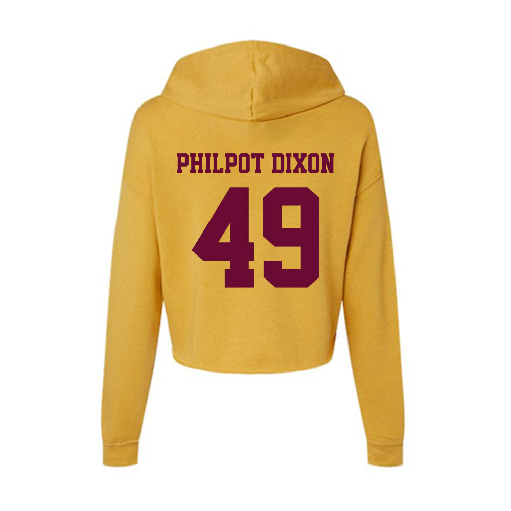 Central Michigan - NCAA Football : Jason Philpot Dixon - Women's Crop Fleece Hoodie-1
