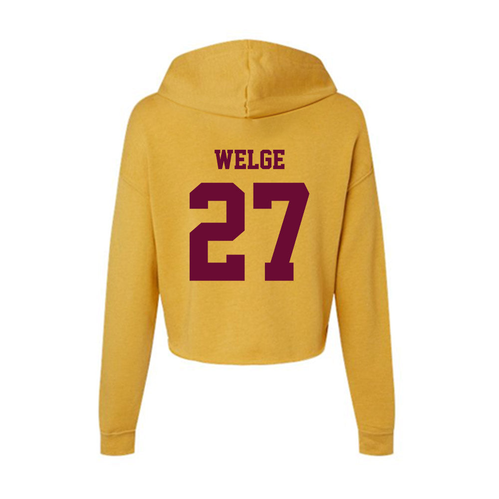 Central Michigan - NCAA Women's Soccer : Paislee Welge - Women's Crop Fleece Hoodie-1