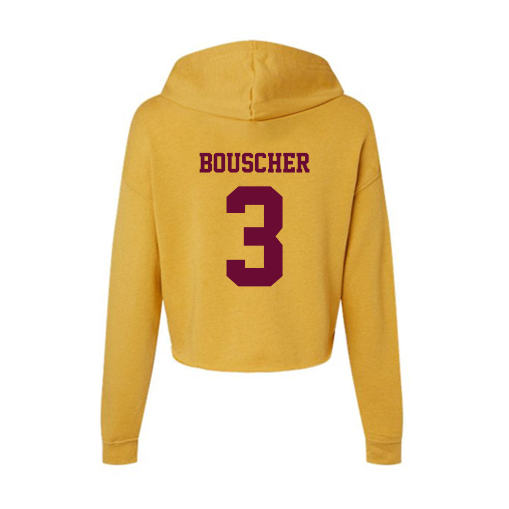 Central Michigan - NCAA Baseball : Dominic Bouscher - Women's Crop Fleece Hoodie-1