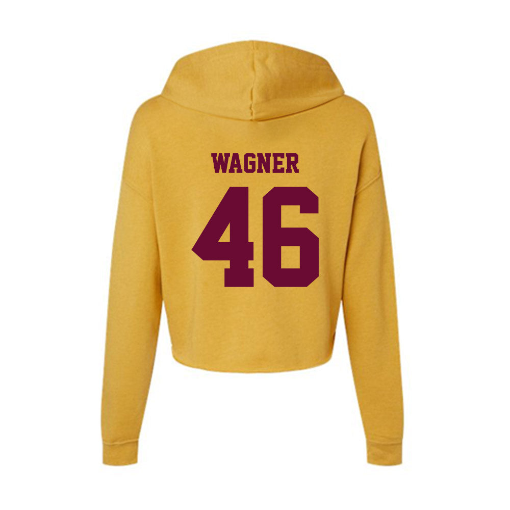 Central Michigan - NCAA Football : Zack Wagner - Women's Crop Fleece Hooded Sweatshirt-1