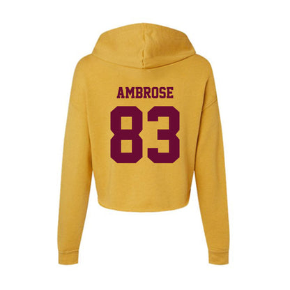 Central Michigan - NCAA Football : Travis Ambrose - Women's Crop Fleece Hoodie-1